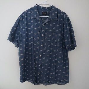 Wallin & Bros. - Men's Short Sleeve Button Down Shirt - Size XL - Blue